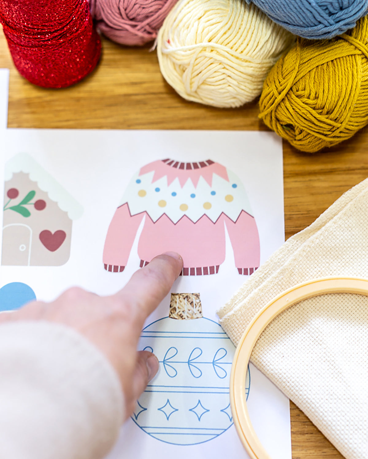 Atelier de décoration / ornements de sapin en punch needle 4h - Privé