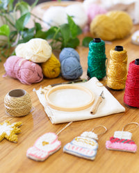 Atelier de décoration / ornements de sapin en punch needle 4h - Privé